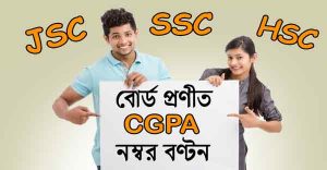 সিজিপিএ নম্বর বণ্টন